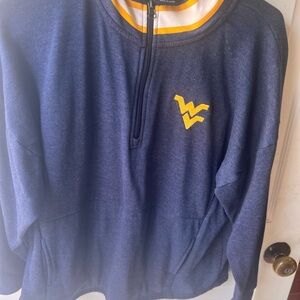 Colosseum Women's Blue and Yellow Quarter-Zip Pullover